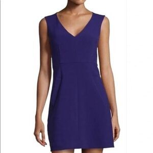 Diane Von Furstenberg Halle Deep Purple Sleeveless A-Line Sheath Dress Size 2